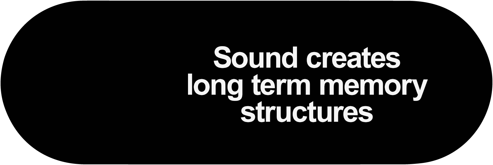 Sound creates long term memory structures